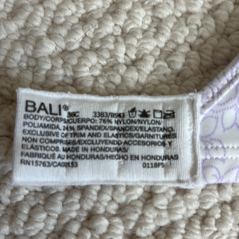 Bali Passion for Comfort Smoothing Underwire Bra 3383 Lilac Rose - Picture 5 of 7